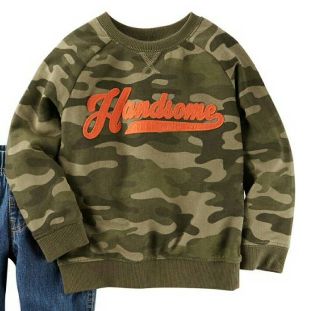 Carter's camo sweatshirt 9 or 24 mo.